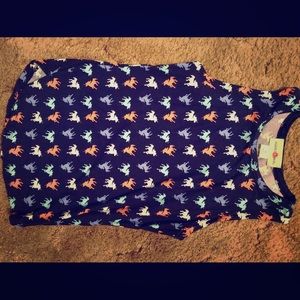 Navy blue unicorn tank top